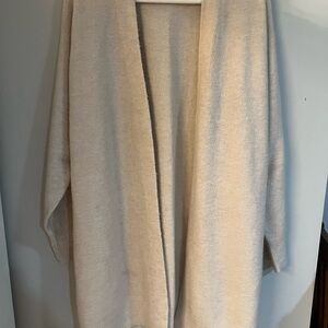 H&M Cream Open-Front Cardigan with Soft Texture